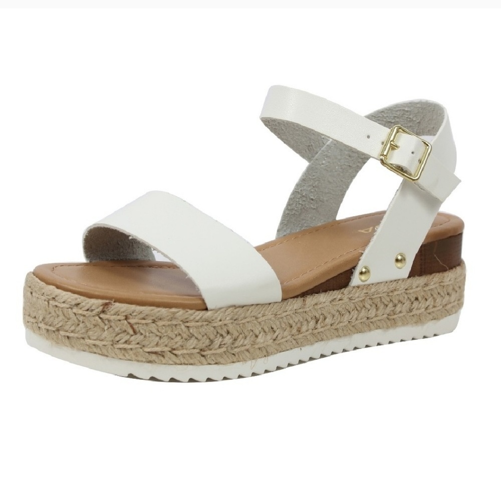 White espadrille sandal